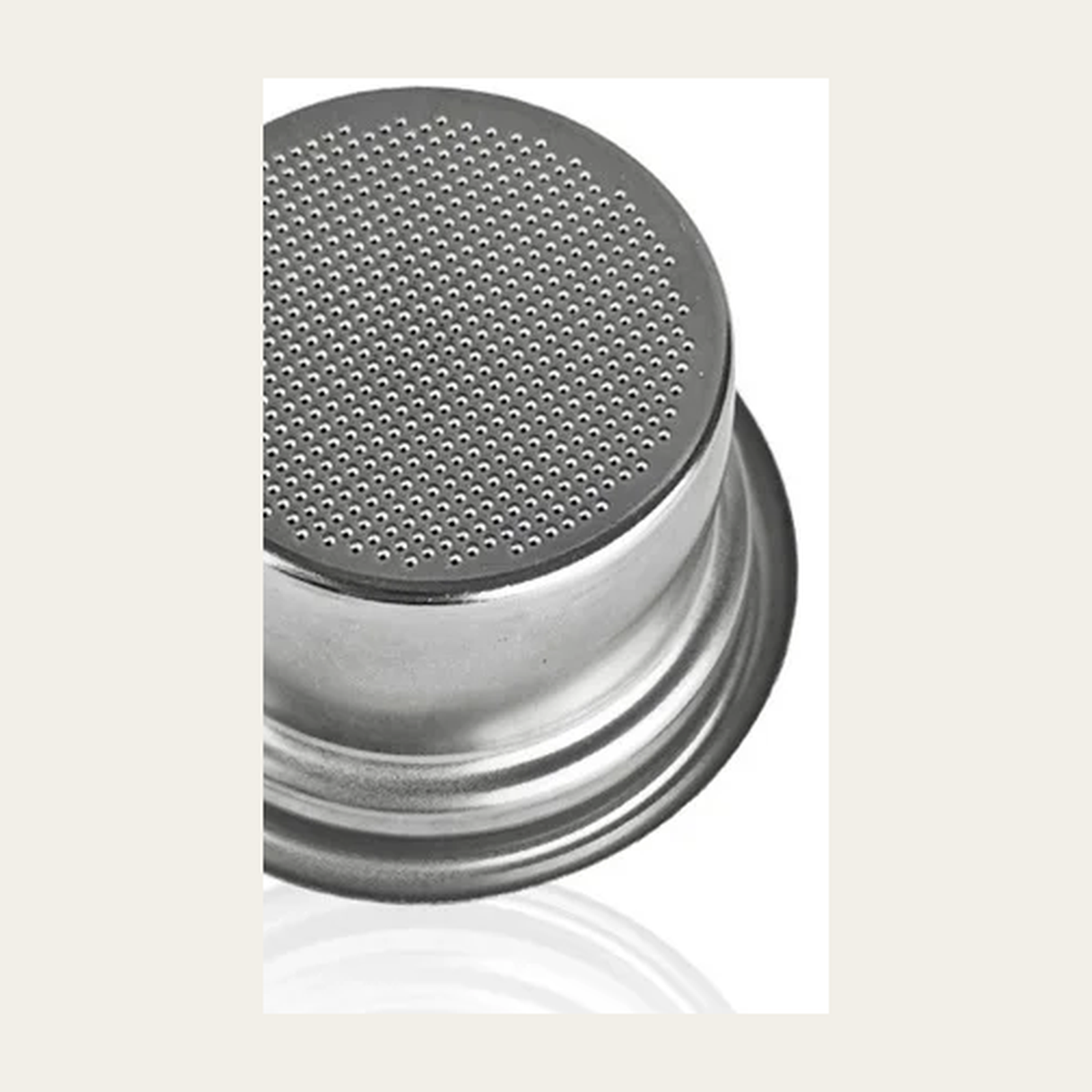 58 mm portafilter basket, inverted flat floor