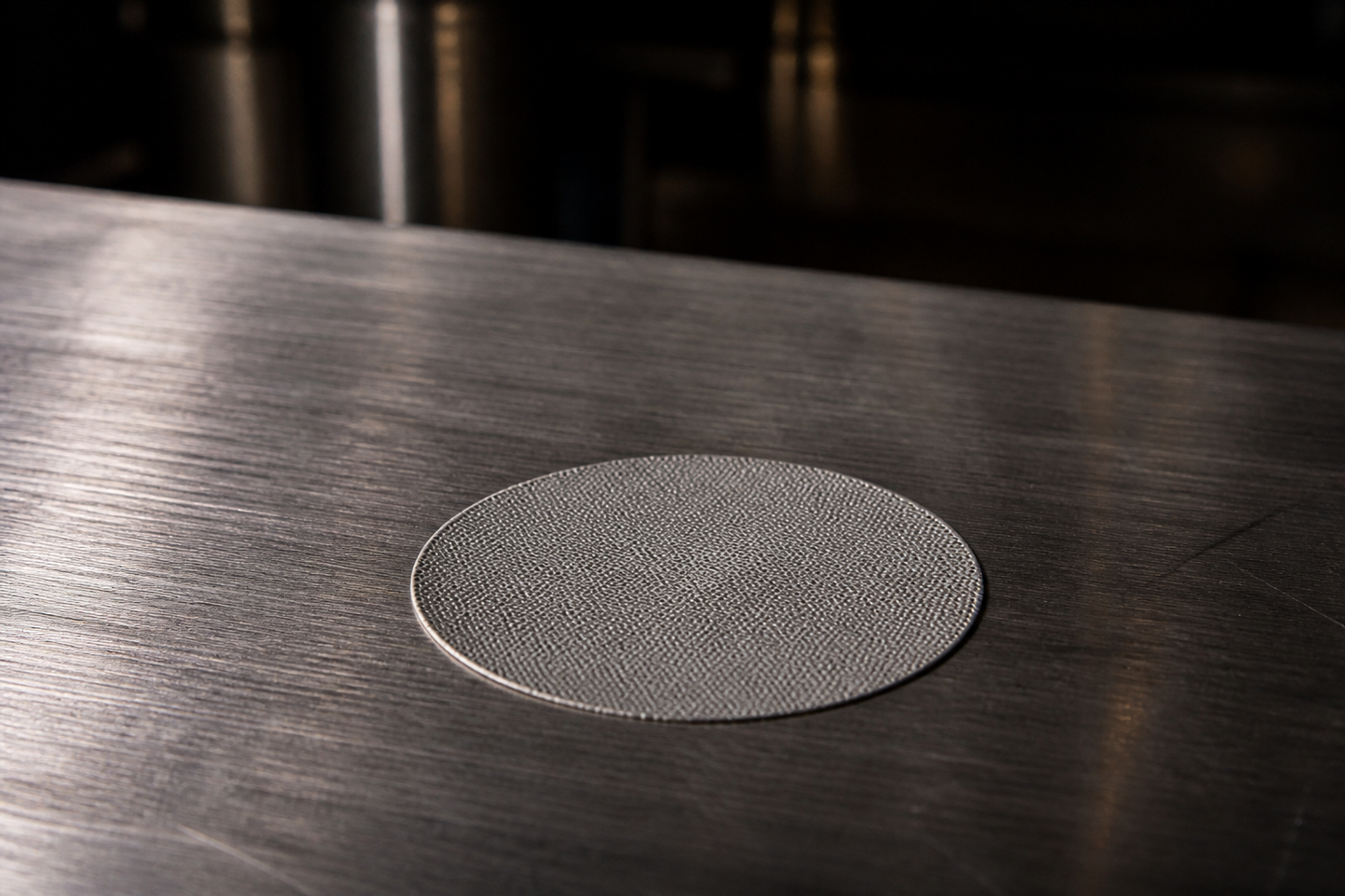 58.5mm puck screen on a steel bar